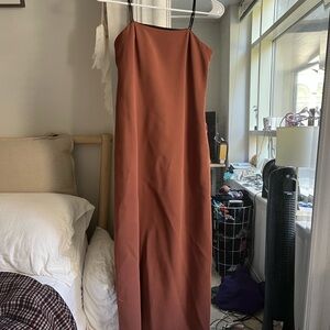 Rust Brown Slip Dress